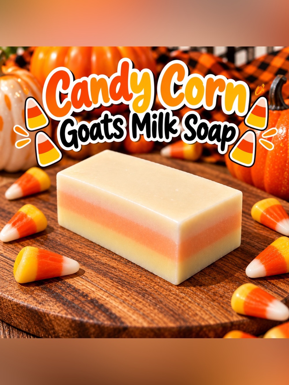 Candy Corn Goats Milk Soap Bar